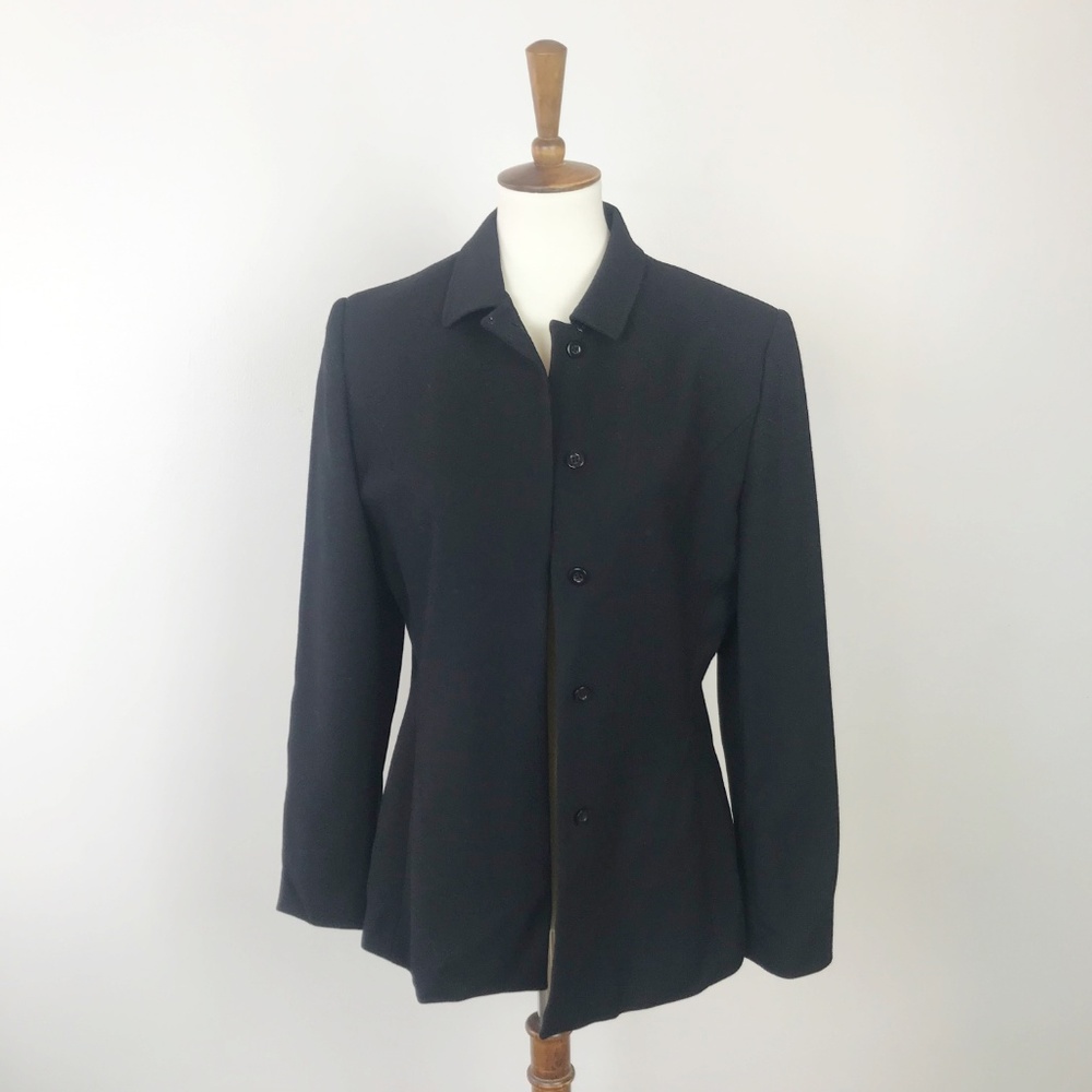 Black Halston wool blazer sz 8 Classic